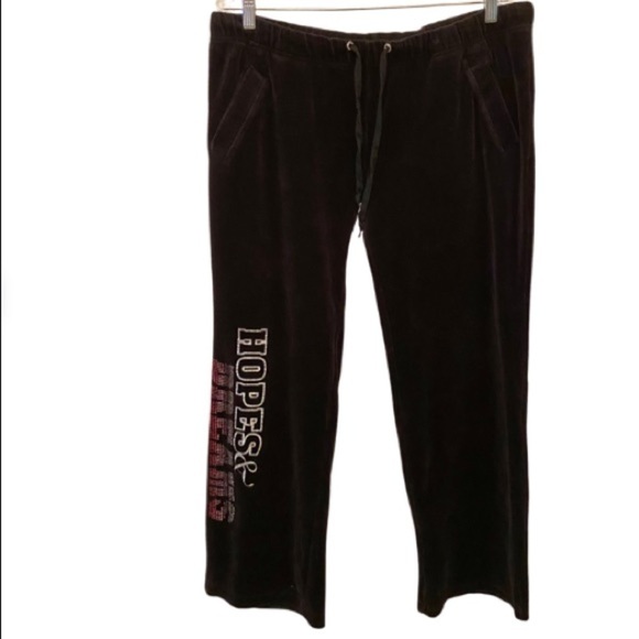 FRENCH LAUNDRY “Hopes & Dreams” Bling Velour Pants - Picture 1 of 3